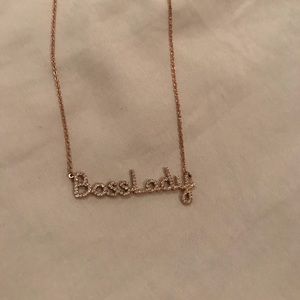 BOSS LADY necklace in Rose gold and crystals